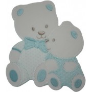 Iron-on Patch - Tenderly Light Blue Teddy Bears
